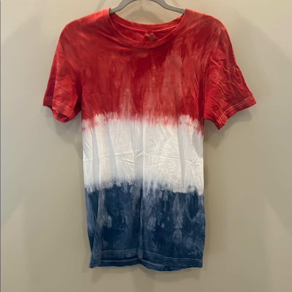 Red, White, and Blue Tie-Dye T-Shirt